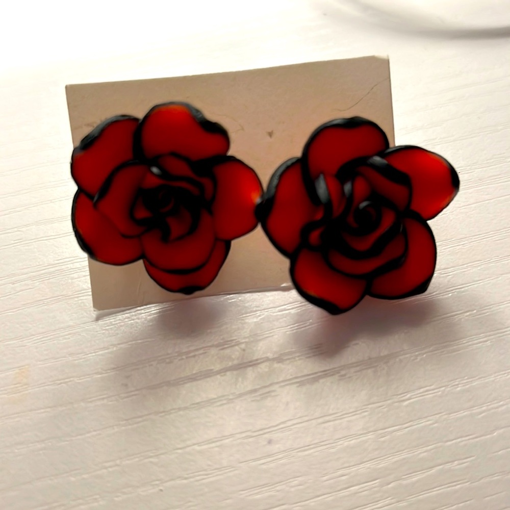 Day of the Dead Rose Earrings